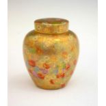 Japanese Satsuma 'Thousand Flowers' jar and cover