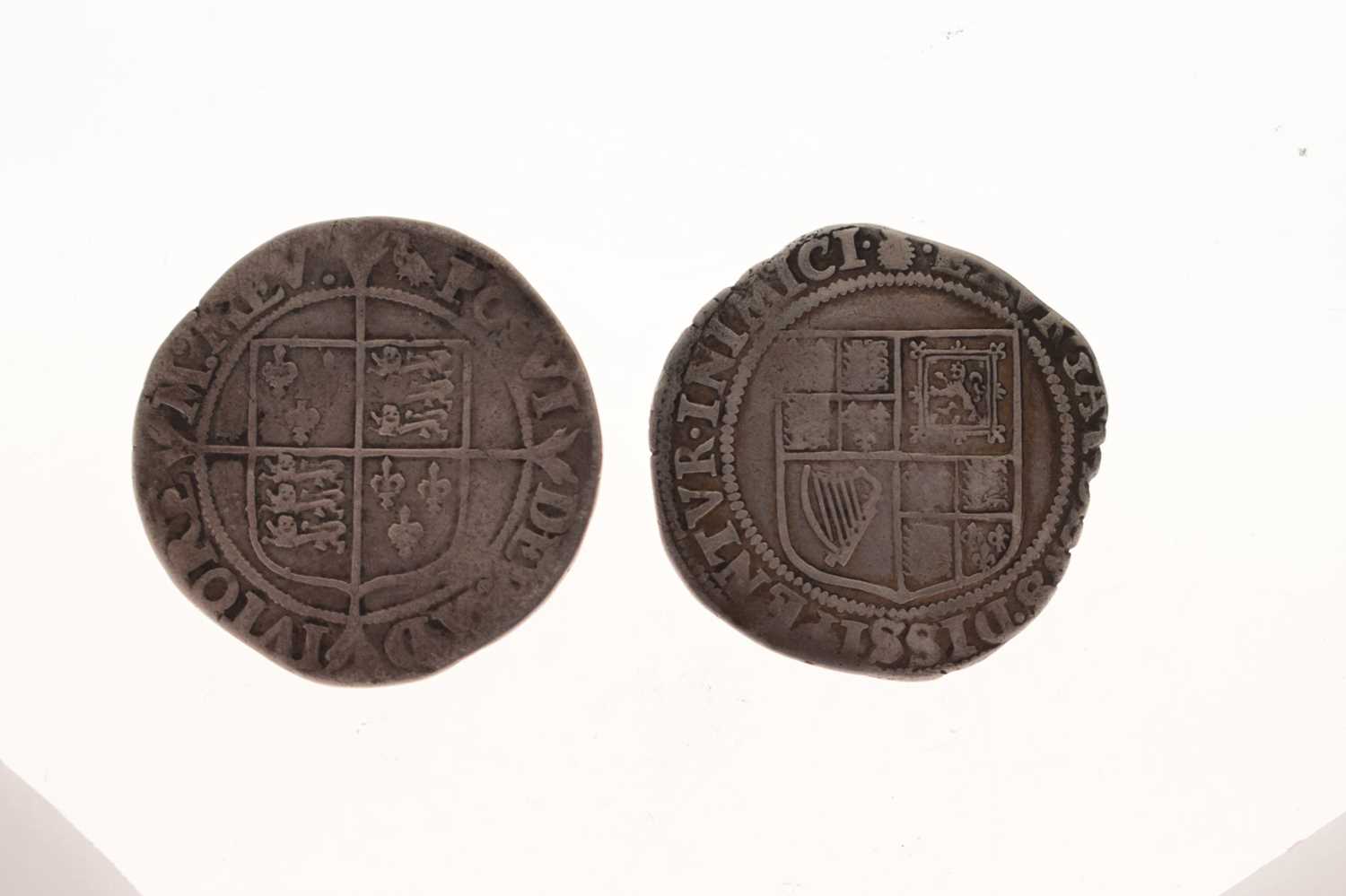 Elizabeth I silver shilling and a James I silver shilling - Image 7 of 8