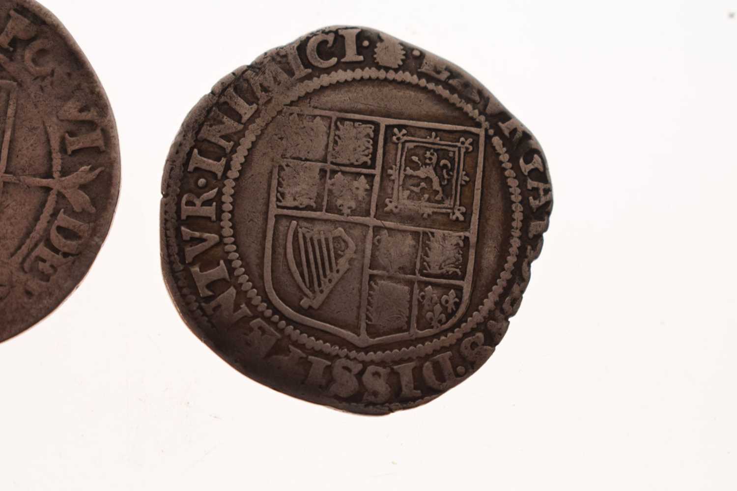 Elizabeth I silver shilling and a James I silver shilling - Image 3 of 8