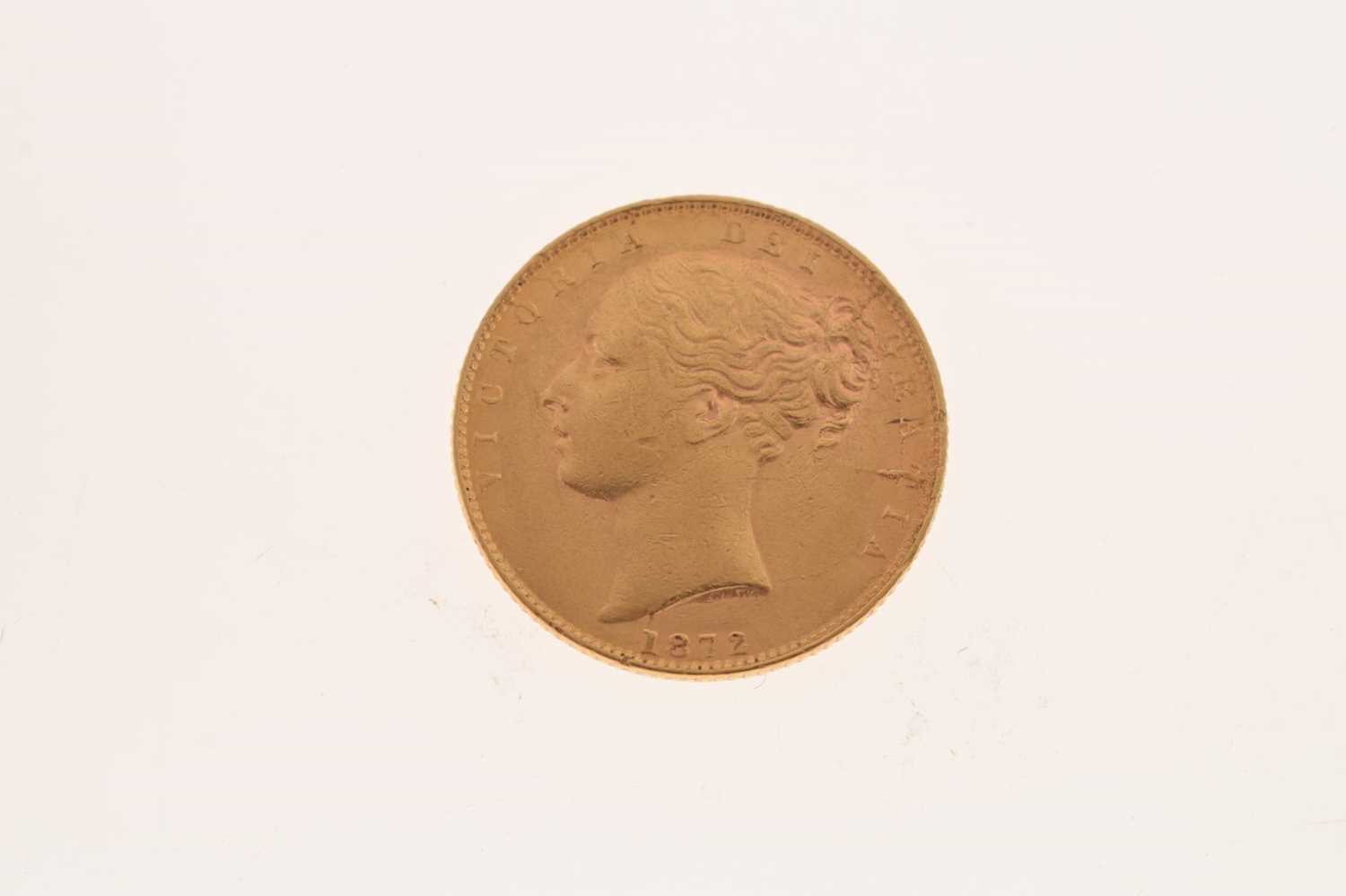Queen Victoria young head gold sovereign, 1872 - Image 4 of 4