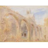Albert Goodwin R.W.S. (British, 1845-1932) - Watercolour - Canterbury Cathedral