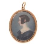 Victorian oval portrait miniature