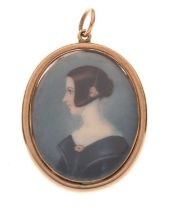 Victorian oval portrait miniature