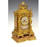 Mid 19th Century French Sèvres-style porcelain-mounted mantel clock