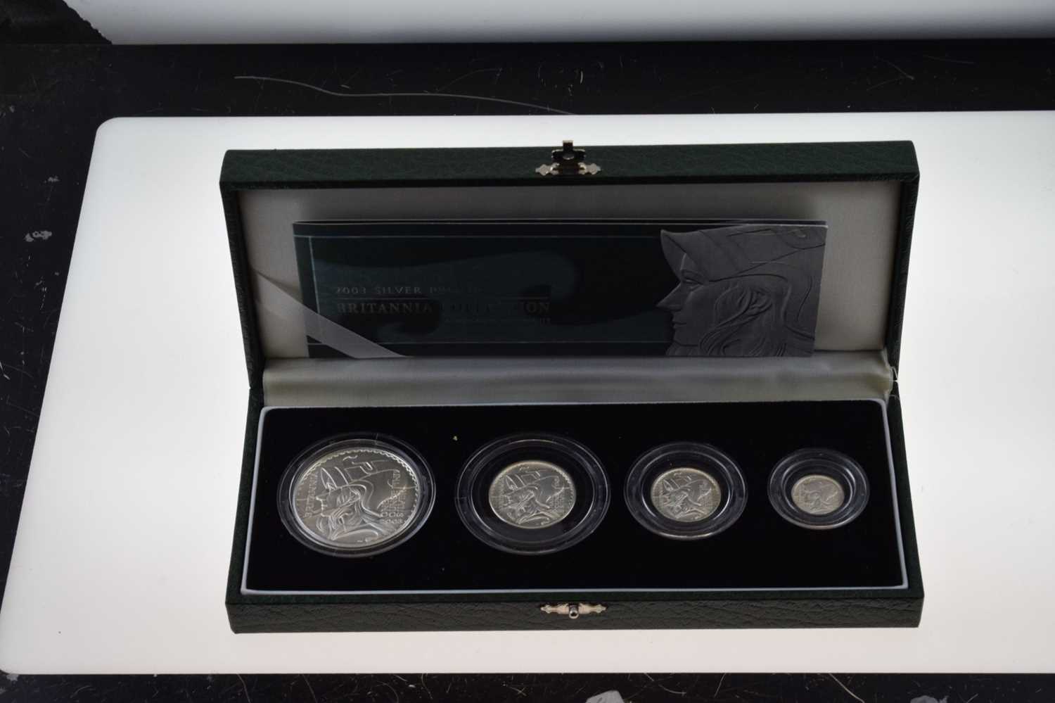 Royal Mint Silver Proof four-coin Britannia Set, 2002 - Image 10 of 11