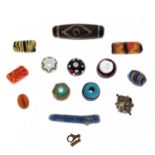 Group of assorted trade beads