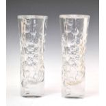 Pair of heavy crystal vases