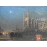 Albert Goodwin R.W.S. (British, 1845-1932) - Watercolour - 'King's Parade Cambridge'