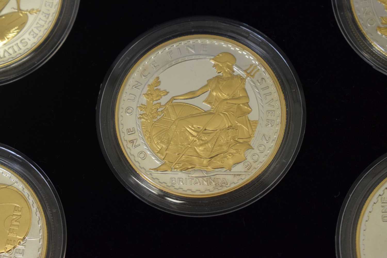 Royal Mint Silver Proof five-coin Britannia Silhouette Collection, 2006 - Image 6 of 13