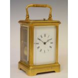 19th Century French brass repeater carriage clock