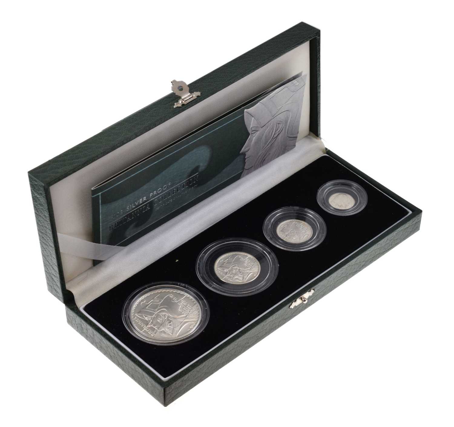 Royal Mint Silver Proof four-coin Britannia Set, 2002