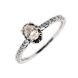 Diamond set platinum ring