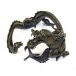 Japanese bronze model of a dragon