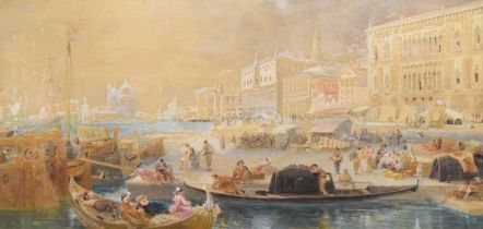 James Holland RWS (British, 1799-1870) - Watercolour - 'Venice'