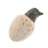 Manner of Saunders & Shepherd - Late Victorian novelty bird and egg scent bottle