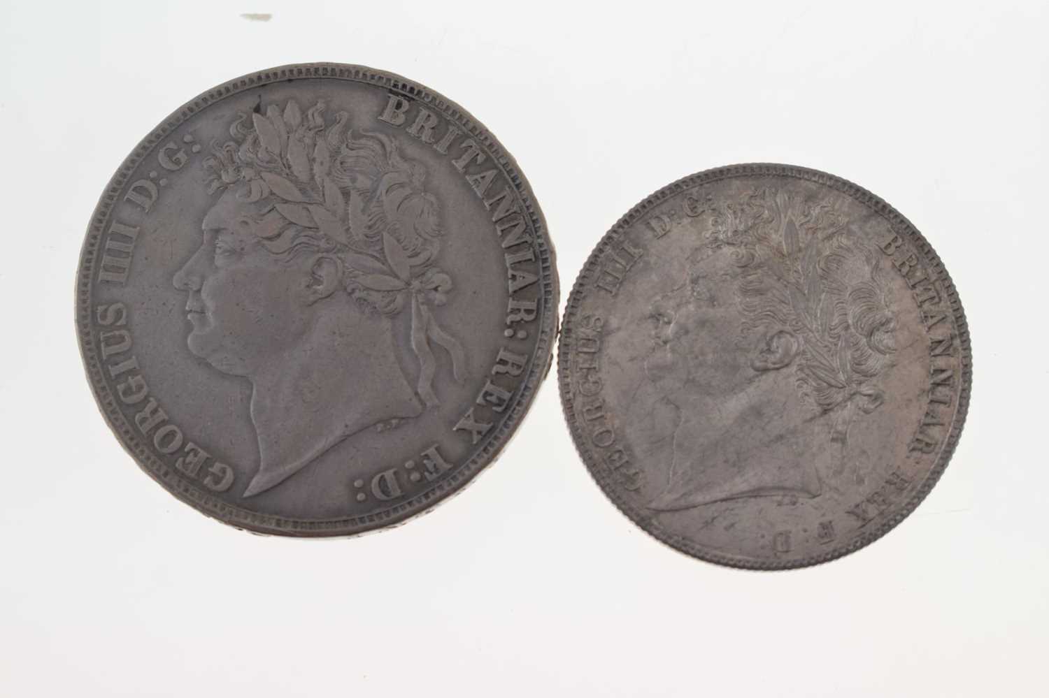 Four silver George IV silver coins - Image 3 of 6