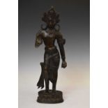 Tibetan bronze figure of a bodhisattva