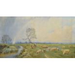 Attributed to Robert Farren of Cambridge (1832-1910) - Watercolour - Rural landscape