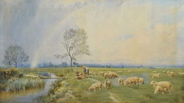 Attributed to Robert Farren of Cambridge (1832-1910) - Watercolour - Rural landscape