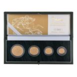 Royal Mint Gold Proof four-coin Sovereign Set, 2004