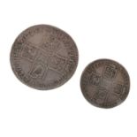 Two George II silver coins