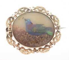 Victorian brooch, depicting a bird