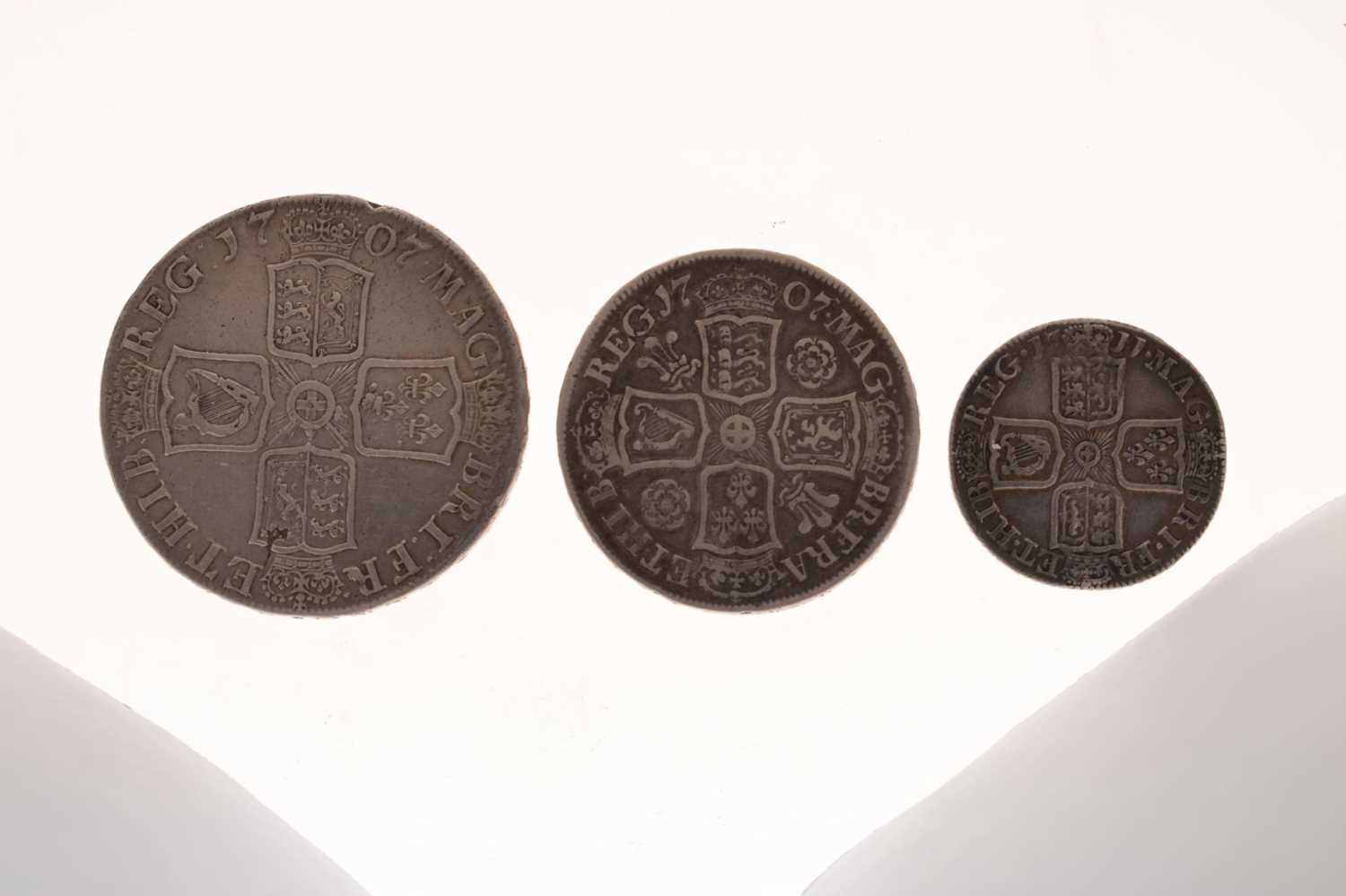 Three Queen Anne silver coins - Image 12 of 12