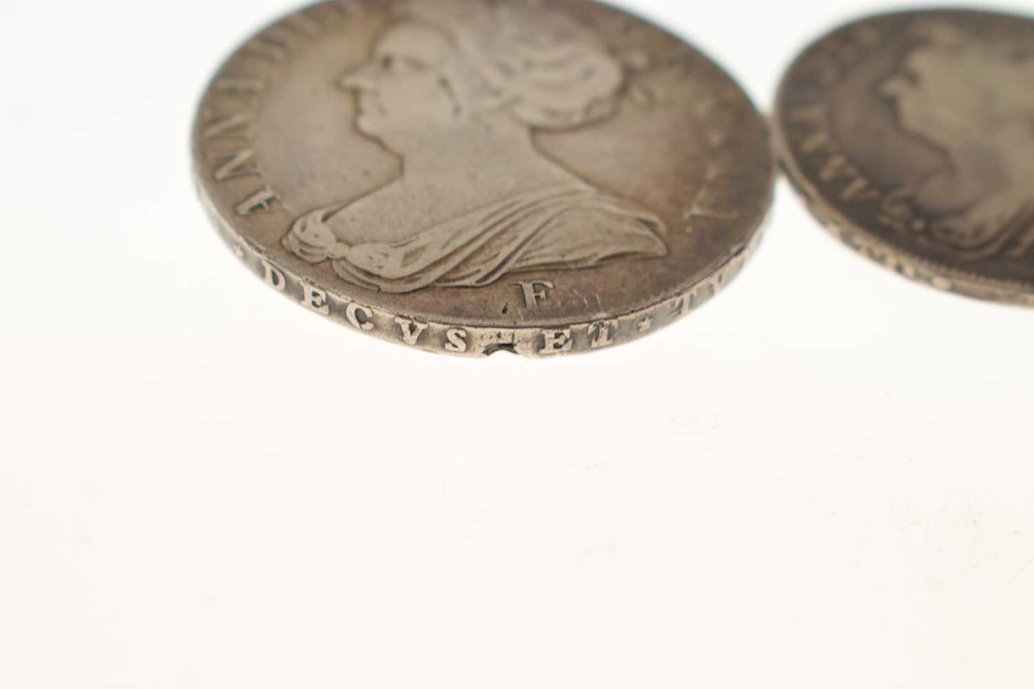 Three Queen Anne silver coins - Image 9 of 12