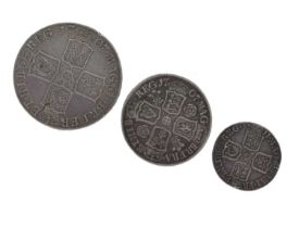 Three Queen Anne silver coins