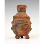 Pre-Columbian terracotta bottle vase