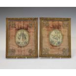 Pair of 17th Century Ecclesiastical silk panels