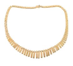 9ct gold fringe necklace