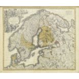 Matthias Seutter - 18th Century engraved map of Scandinavia