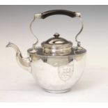 Continental white metal teapot