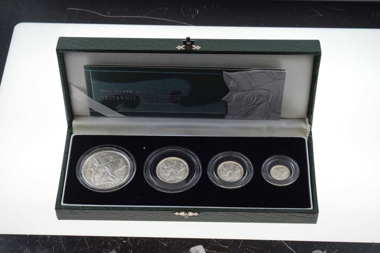 Royal Mint Silver Proof four-coin Britannia Set, 2002 - Image 11 of 11