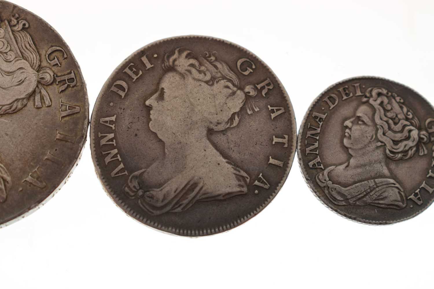 Three Queen Anne silver coins - Image 7 of 12