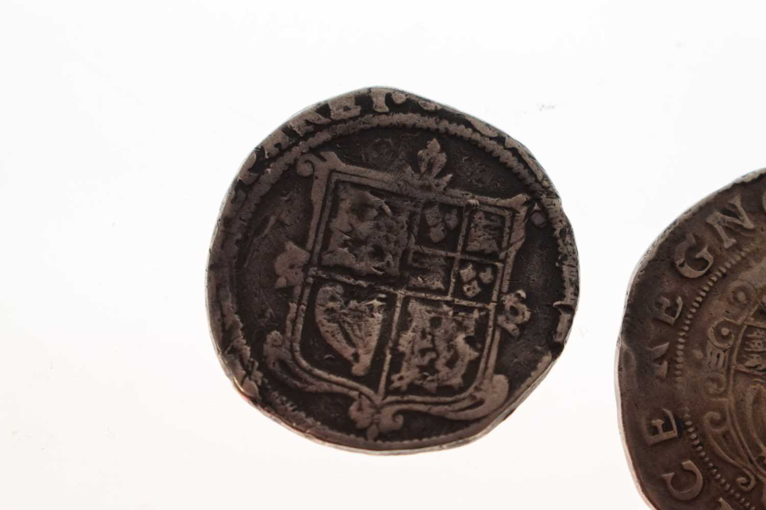 James I and a Charles I silver half-crown - Image 2 of 8