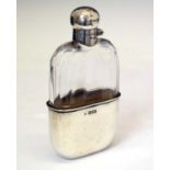 Edward VII silver mounted hip flask