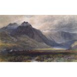 Edmund Morison Wimperis (1835-1900) - Watercolour - 'Lake Ogwen and the Glyders'