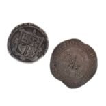 James I and a Charles I silver half-crown