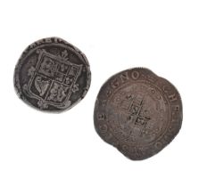 James I and a Charles I silver half-crown