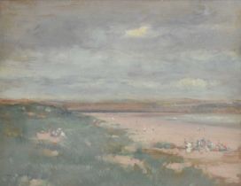 William George Robb (British, 1872-1940) - Oil on panel - 'On the Beach‘