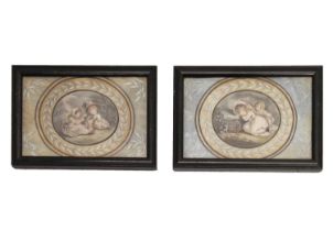 Pair of George III oval watercolours attr. William Marshall Craig, (Exh. 1788-1827)