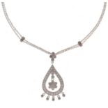 Diamond pendant on chain