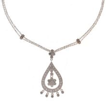 Diamond pendant on chain