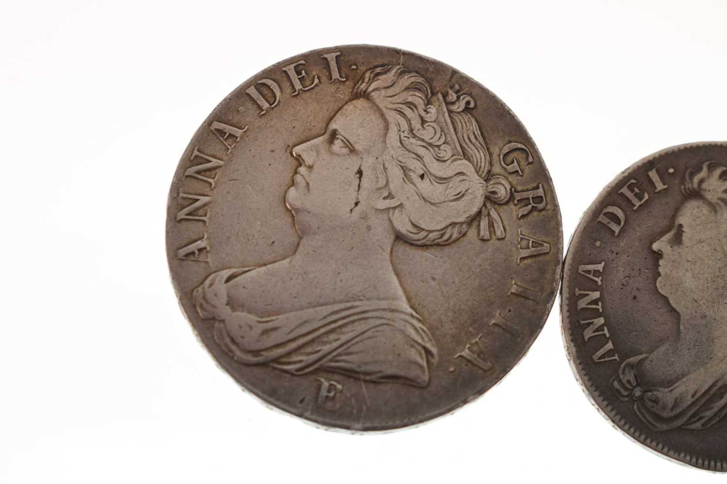 Three Queen Anne silver coins - Image 6 of 12