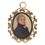 Circle of Frederick Buck (1771-1839) - 19th Century miniature on ivory of a naval officer