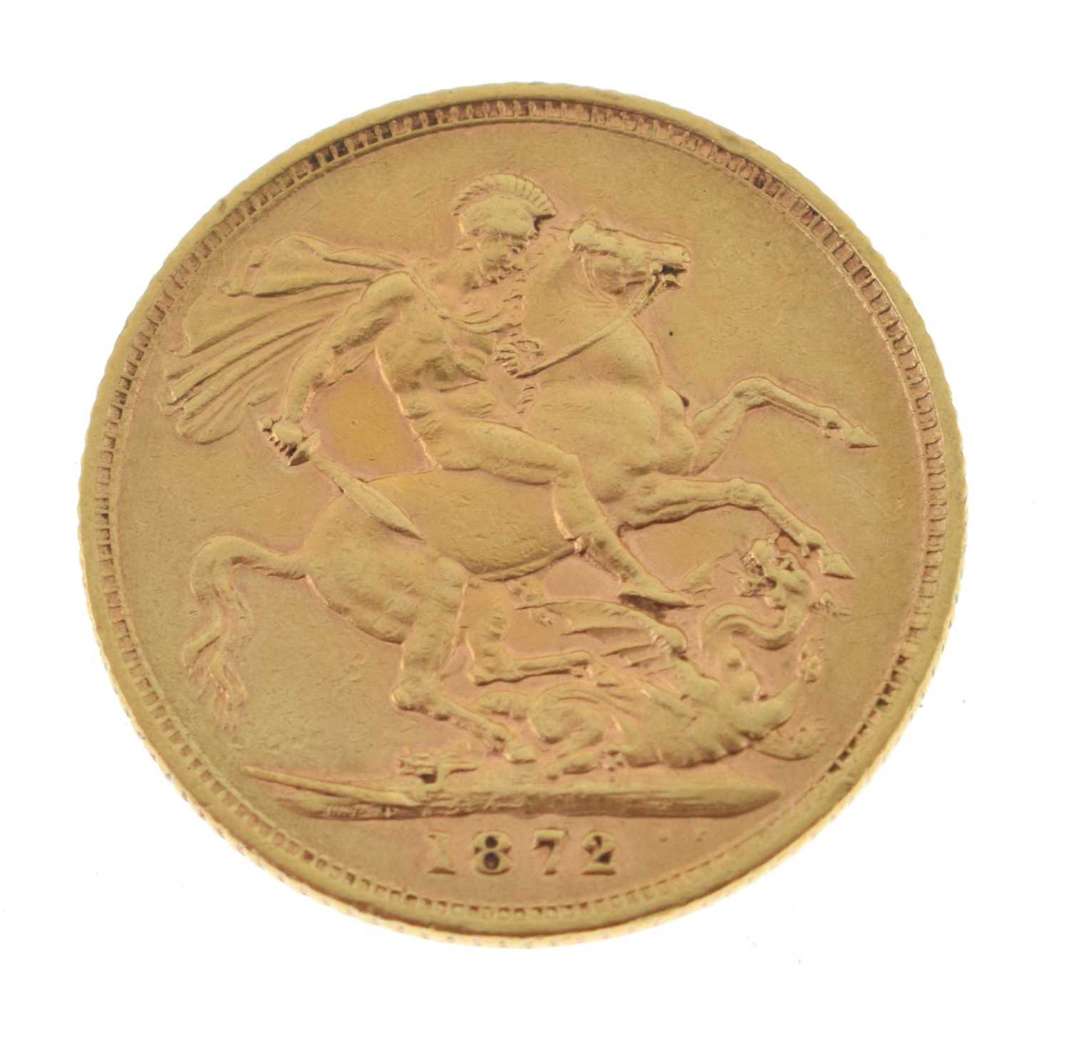 Victorian gold sovereign, 1872