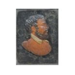19th Century Italian coloured wax portrait miniature