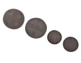 Four Queen Anne silver coins